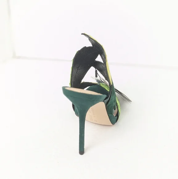 NWT Zara Suede Tropical Heels - Picture 10 of 16